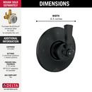 Delta Faucet Matte Black Diverter Valve Trim 