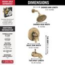 Delta Faucet Brilliance Champagne Bronze Two Handle Multi Bathtub & Shower Faucet (Trim Only) 