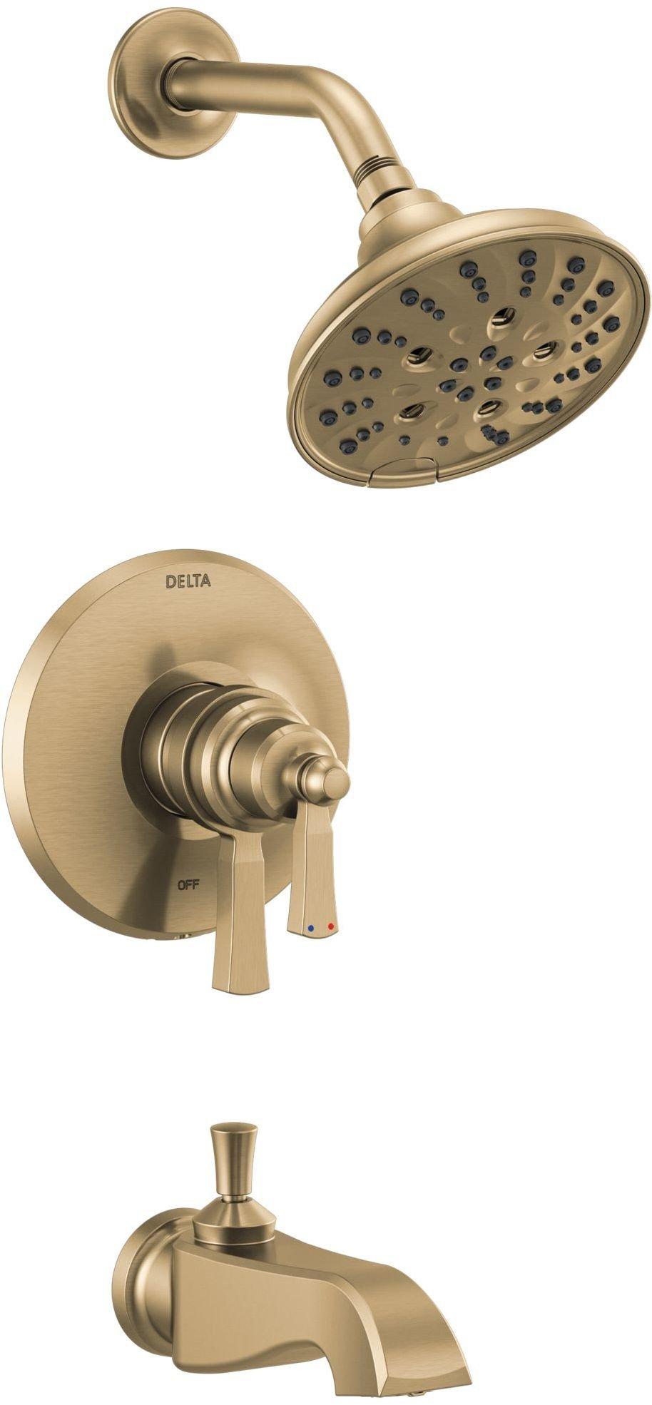 Delta Faucet Brilliance Champagne Bronze Two Handle Multi Bathtub & Shower Faucet (Trim Only) 