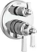Delta Faucet Chrome Three Handle Pressure Balancing Valve Trim with Integrated Diverter 