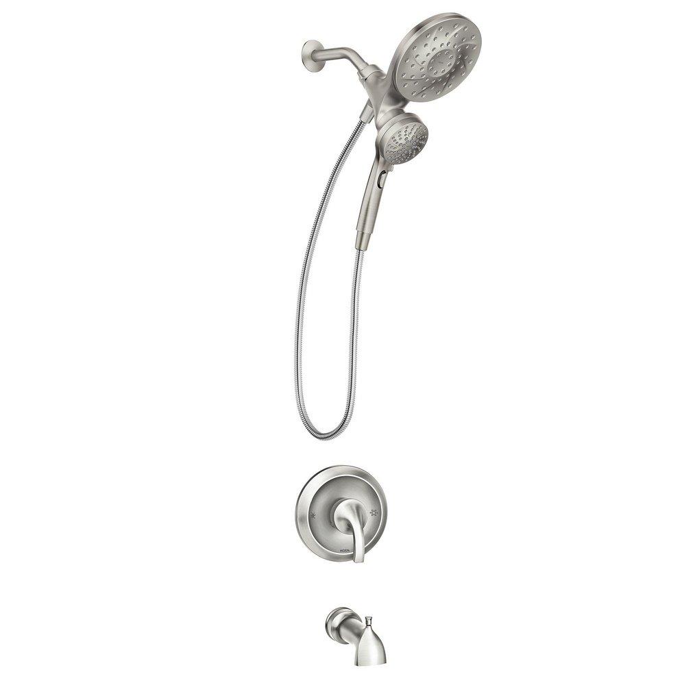 Moen Spot Resist&trade; Brushed Nickel Single Handle Bathtub & Shower Faucet 