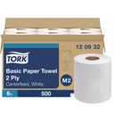 Tork White Soft Centerfeed Paper Hand Towel, 2-Ply, White 