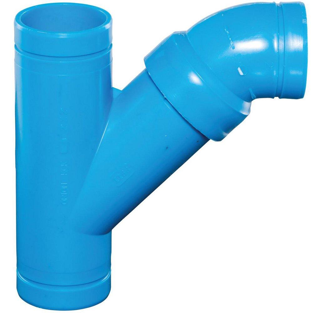 Orion Fittings Blue No Hub Polypropylene 1/8 Bend Long Turn Wye 