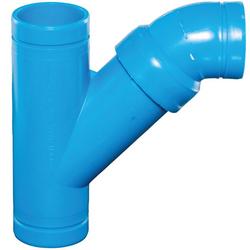 4 in. No Hub Polypropylene 1/8 Bend Long Turn Wye