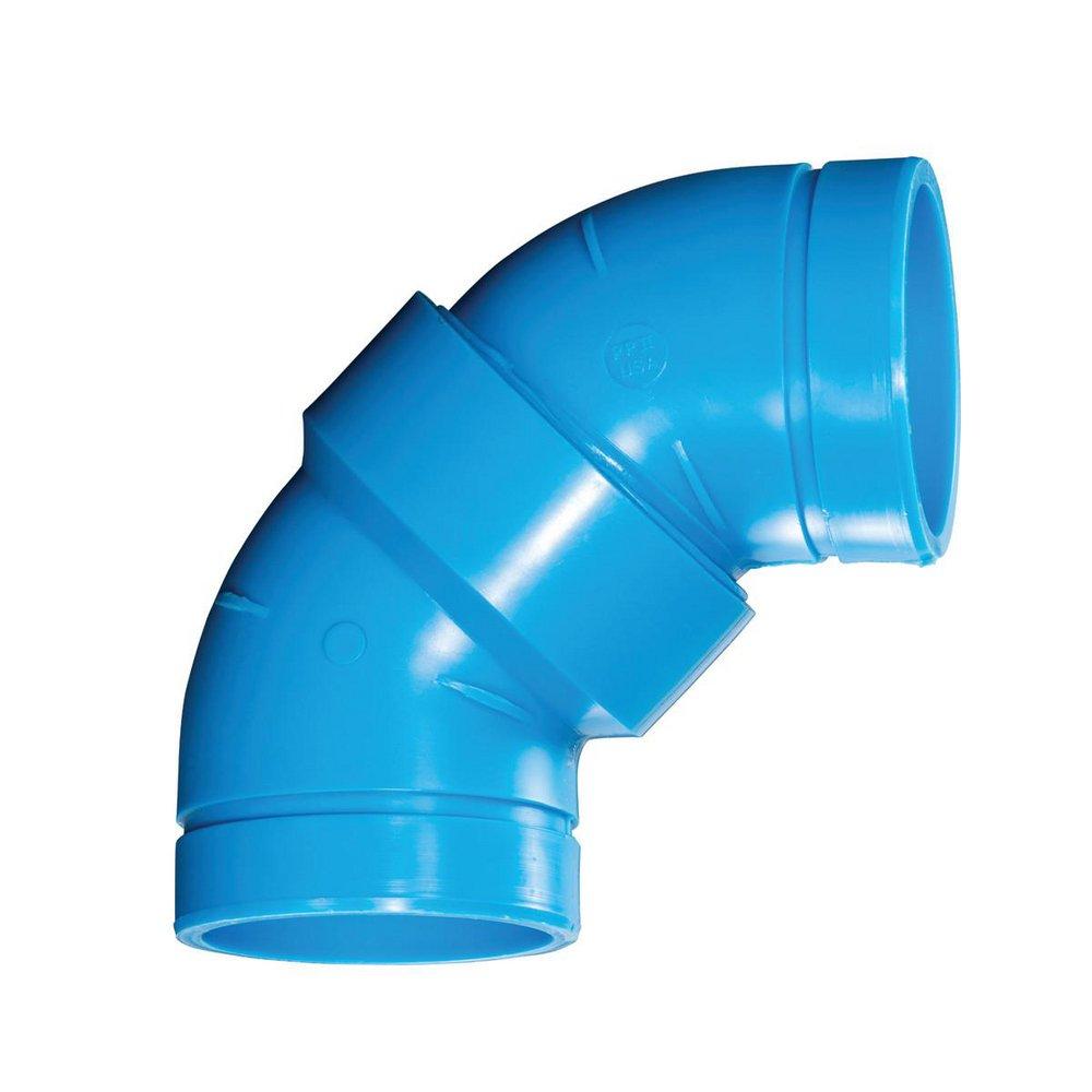 Orion Fittings No Hub x Electrofusion Polypropylene 90 Degree Long Sweep Elbow 