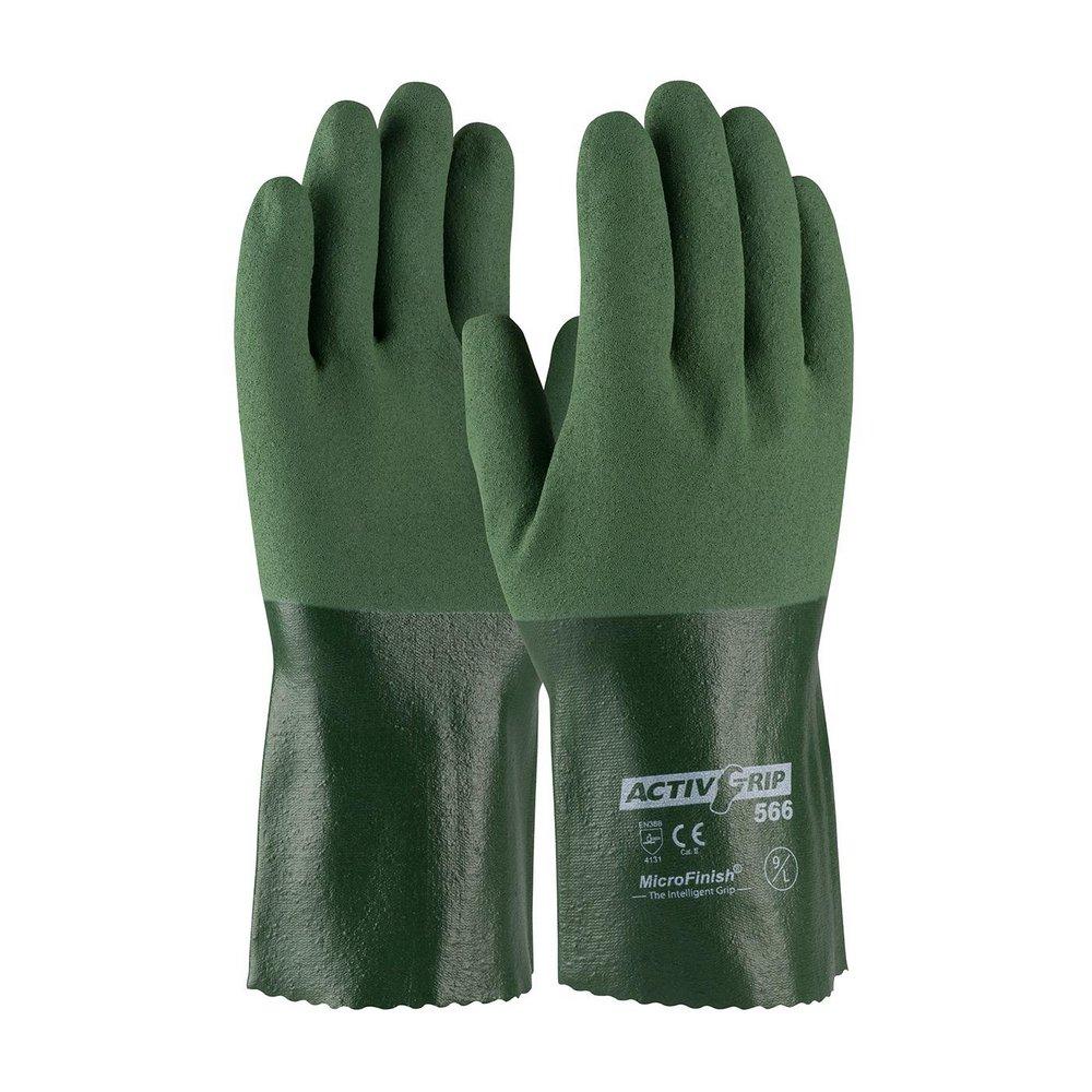 ActivGrip&trade; Green Cotton, Polyester and Nitrile Gloves 
