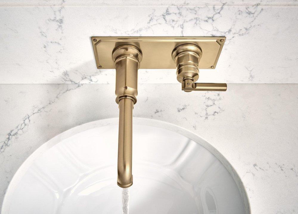 Brizo Brilliance Luxe Gold Two Handle Zinc Lever Handle Kit 