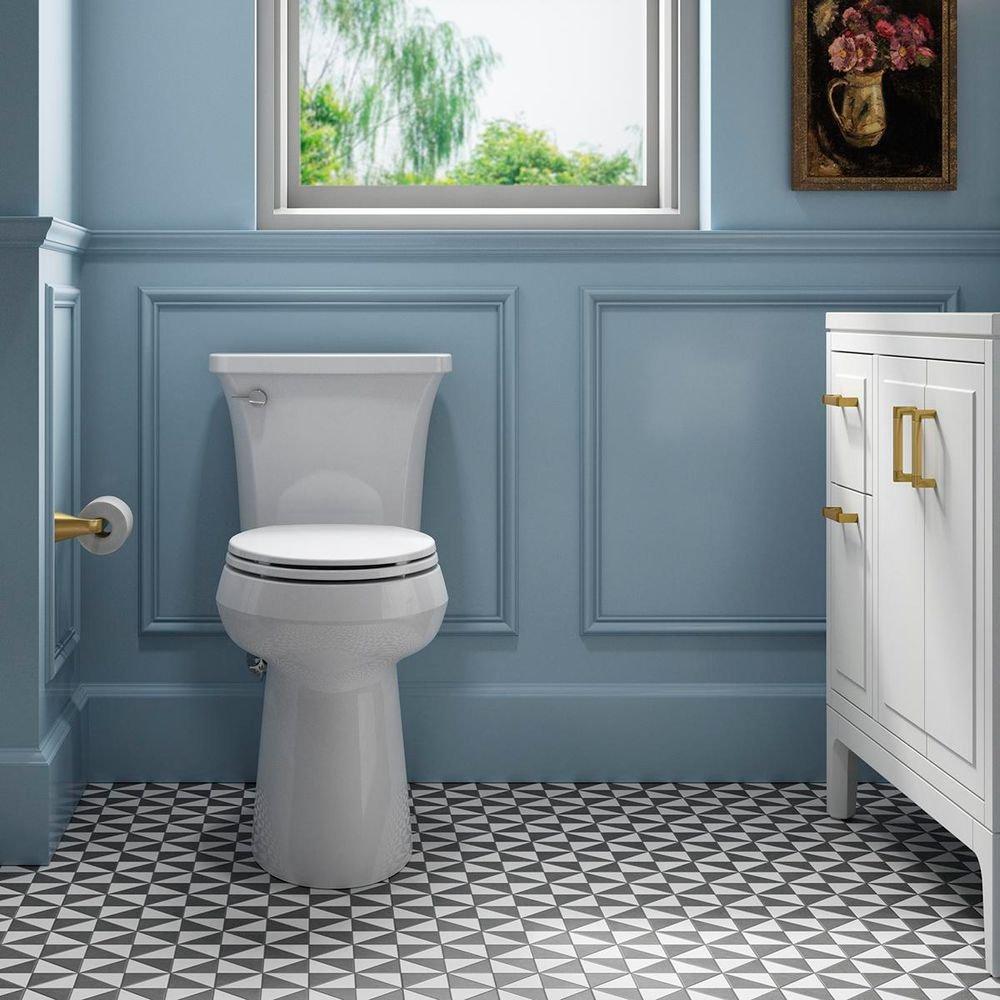 KOHLER White Elongated Floor Mount Toilet Bowl 