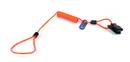 Hard Hat Coil Tether With Inspection Sleeve in Orange
