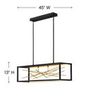 Fredrick Ramond Black/Gilded Gold 100W LED Pendant 