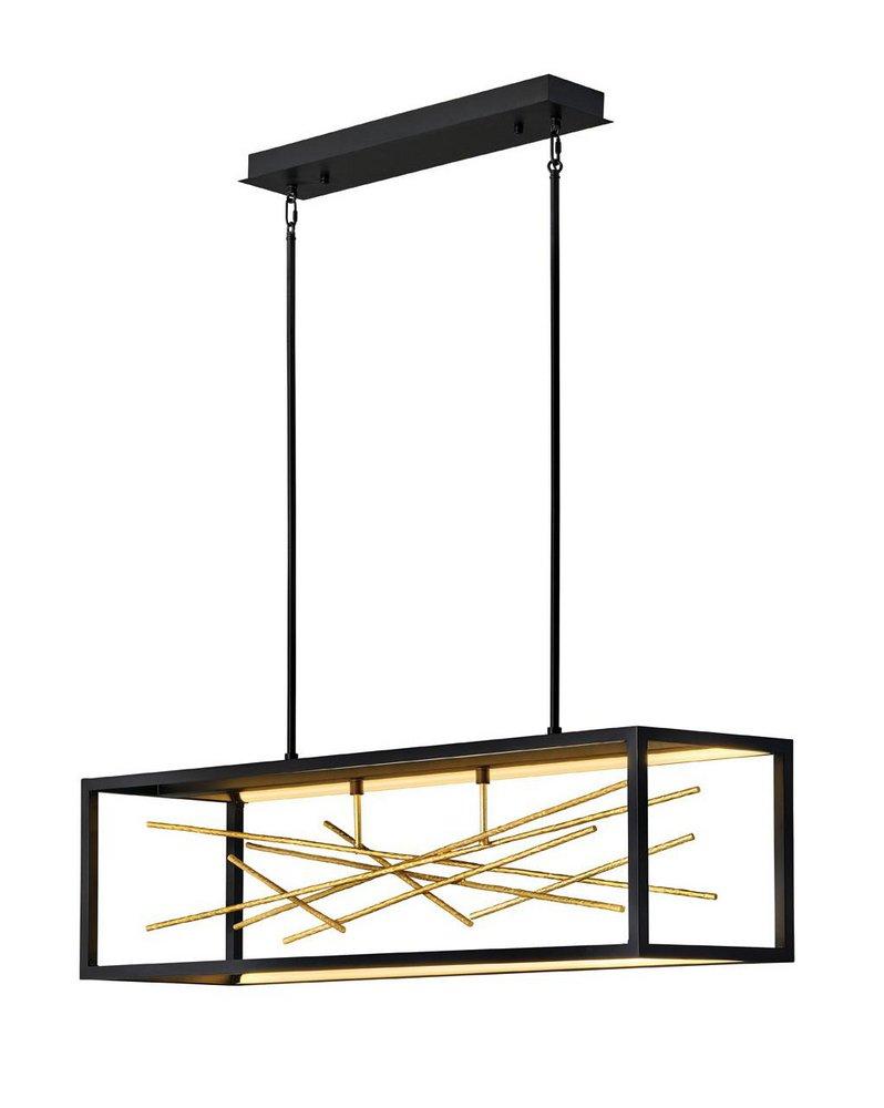 Fredrick Ramond Black/Gilded Gold 100W LED Pendant 