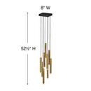 Fredrick Ramond Heritage Brass/Black 9W 9-Light LED Pendant 