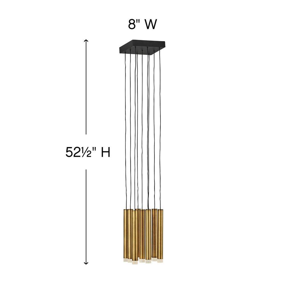 Fredrick Ramond Heritage Brass/Black 9W 9-Light LED Pendant 