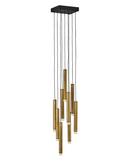 Fredrick Ramond Heritage Brass/Black 9W 9-Light LED Pendant 