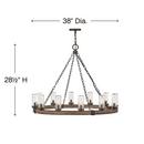 Hinkley Sequoia 60W 12-Light Candelabra E-12 LED Outdoor Chandelier 