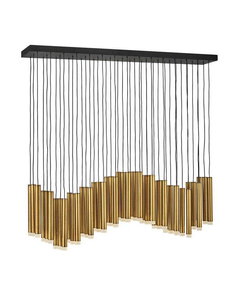 Fredrick Ramond Heritage Brass/Black 45W 45-Light LED Pendant 