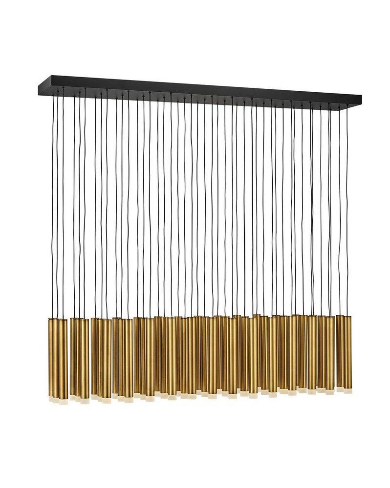 Fredrick Ramond Heritage Brass/Black 45W 45-Light LED Pendant 