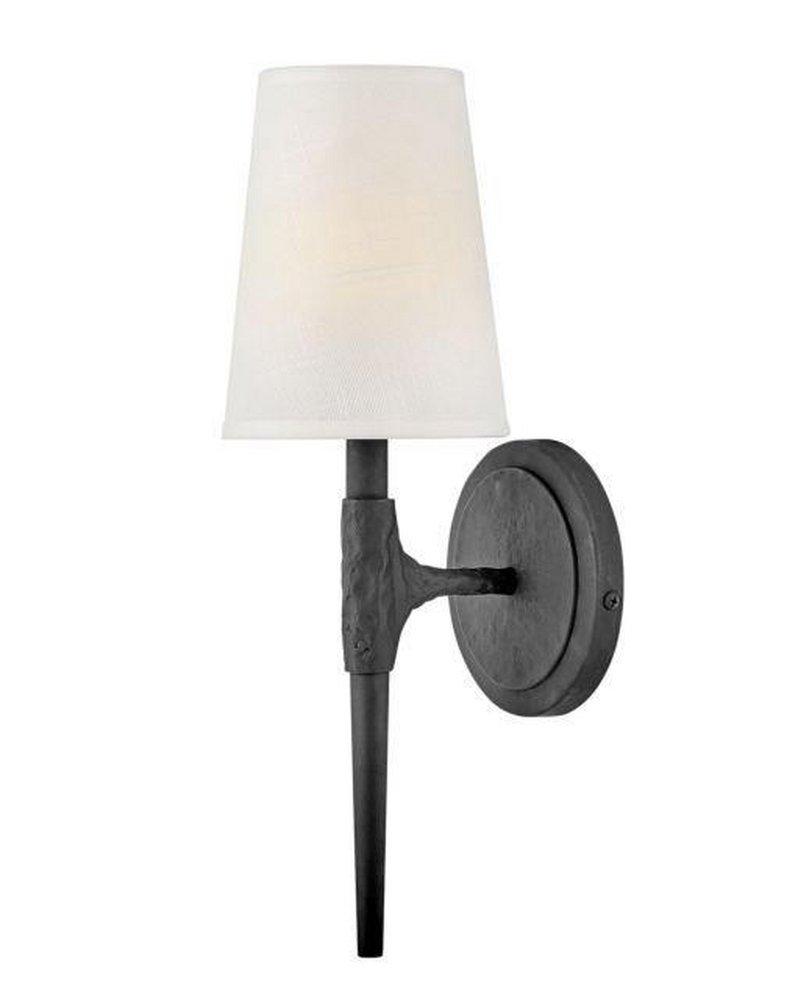 Hinkley Black 60W 1-Light Candelabra E-12 Incandescent Wall Sconce 