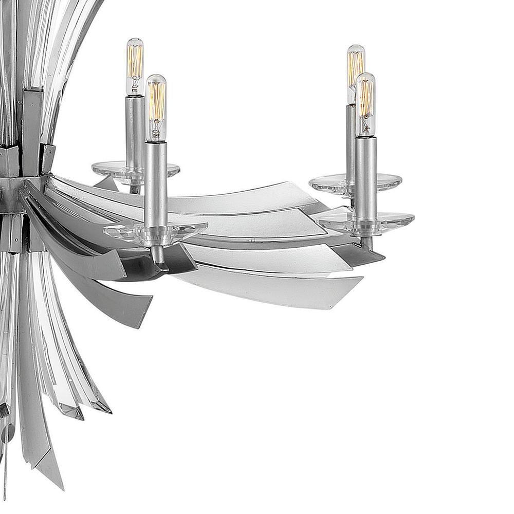 Fredrick Ramond Glacial 34 in. 60W 12-Light Candelabra E-12 Chandelier 