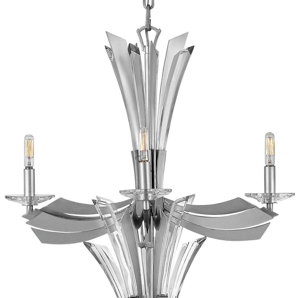 Fredrick Ramond Glacial 34 in. 60W 12-Light Candelabra E-12 Chandelier 