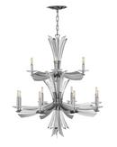 Fredrick Ramond Glacial 34 in. 60W 12-Light Candelabra E-12 Chandelier 