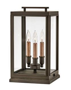 40W 3-Light Candelabra E-12 LED Post Lantern in Oil Rubbed Bronze