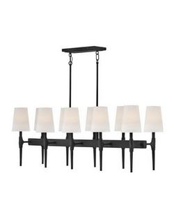 60W 10-Light Chandelier in Black