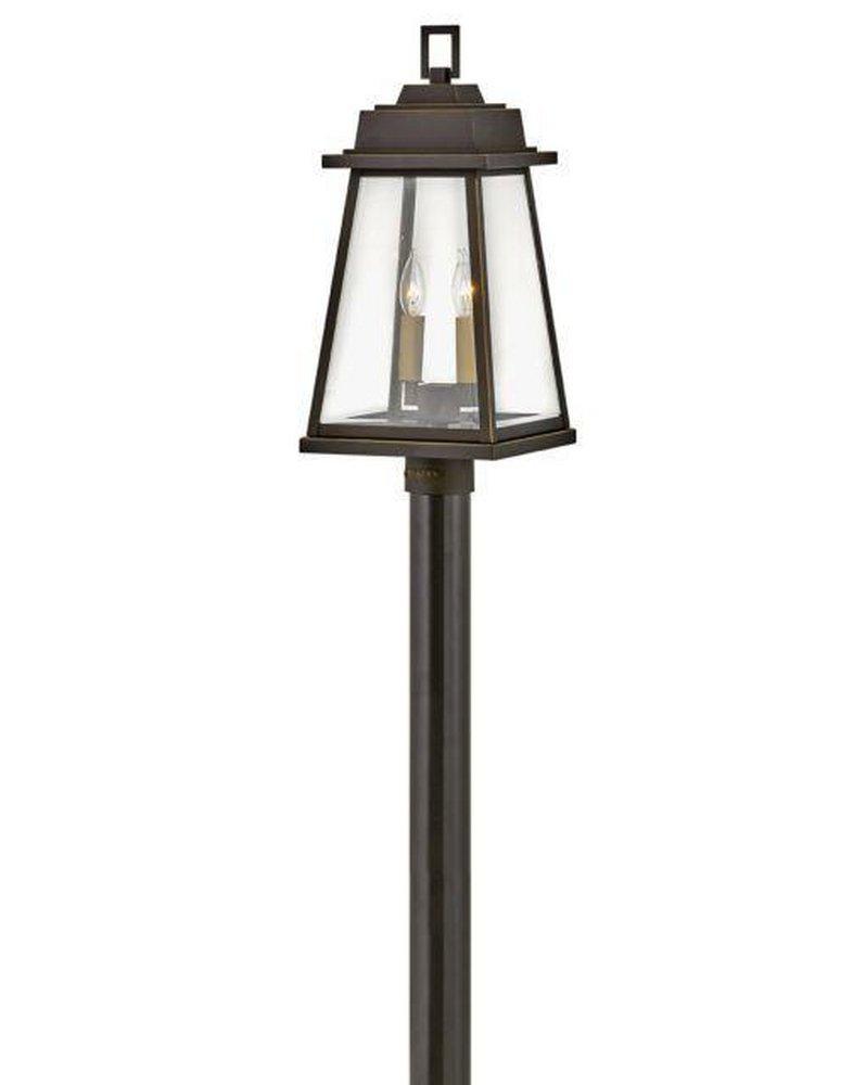 Hinkley Oil Rubbed Bronze 60W 2-Light Candelabra E-12 LED Post Lantern 