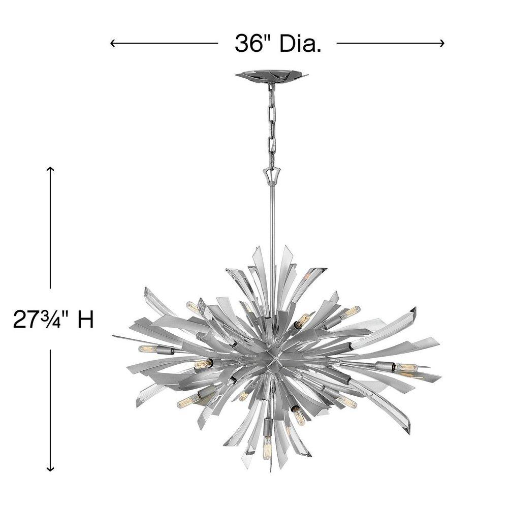 Fredrick Ramond Glacial 36 in. 60W 13-Light Pendant 