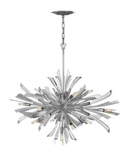 36 in. 60W 13-Light Pendant in Glacial