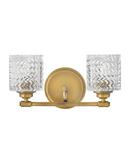 Hinkley Heritage Brass 100W 2-Light Medium E-26 Incandescent Vanity Fixture 