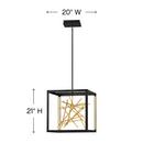 Fredrick Ramond Black/Gilded Gold 75W LED Pendant 