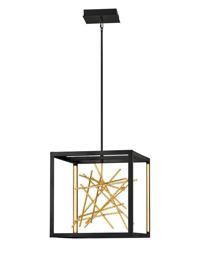 Fredrick Ramond Black/Gilded Gold 75W LED Pendant 