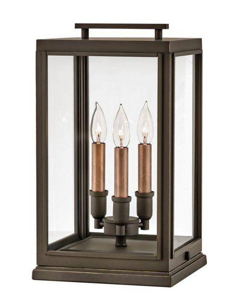 Hinkley Oil Rubbed Bronze 60W 3-Light Candelabra E-12 LED Post Lantern 