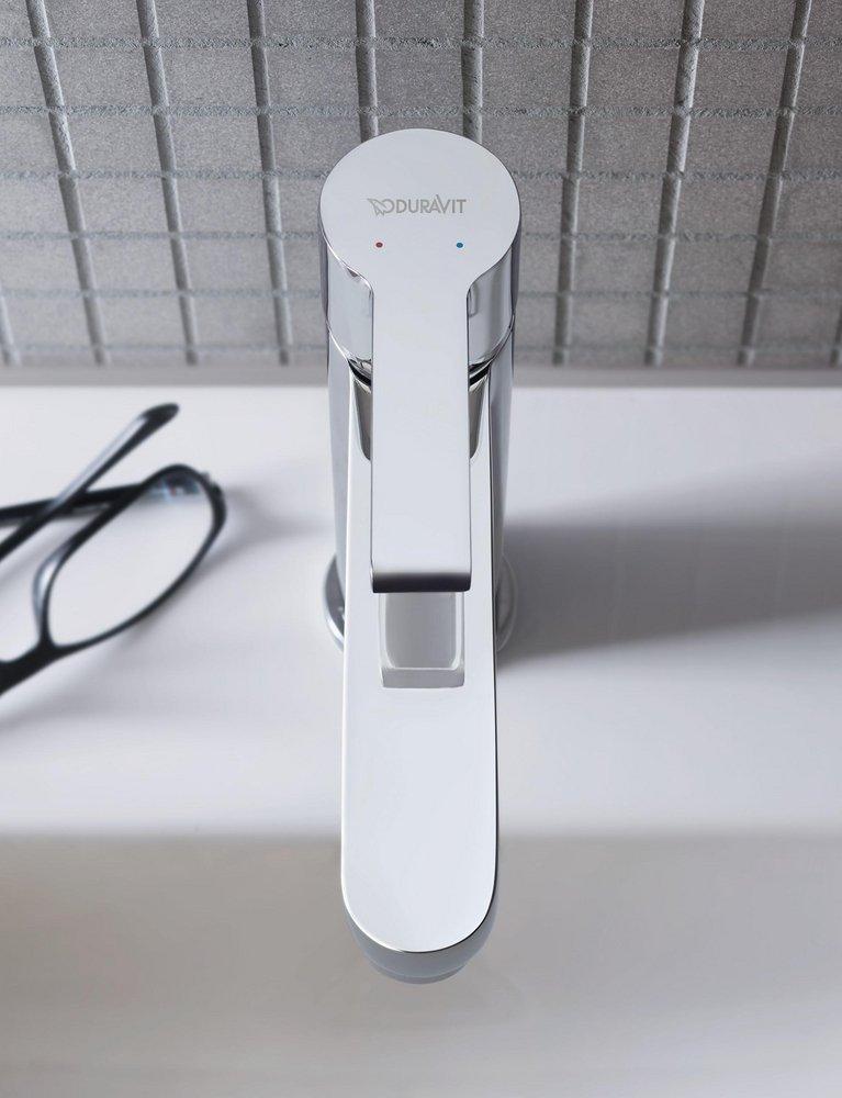 Duravit Polished Chrome Single Handle Monoblock Bathroom Sink Faucet 