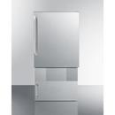 Summit Appliance Stainless Steel 23-13/100 x 32 in. 1 cu. ft. Ice Maker Cube 