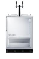 Summit Appliance Stainless Steel 5.5 cf Built-in Beer Dispenser with Glass Door 