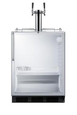 5.5 cf Built-in Beer Dispenser with Glass Door in Stainless Steel