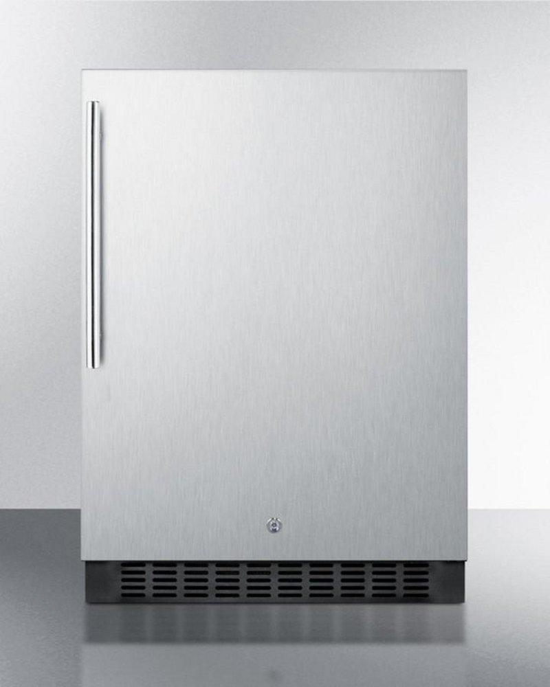 Summit Appliance Stainless Steel 23-63/100 in. 4.6 cf Freestanding Outdoor All-Refrigerator 