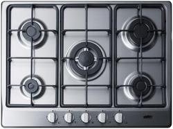 26-3/4 in. 115V 5-Burner 36750 BTU Sealed Gas Cooktop in Stainless Steel