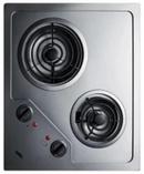 Summit Appliance Stainless Steel 21-1/4 in. 230V 2-Burner 2-Element Standard Electric Cooktop 