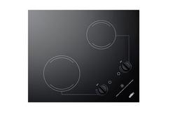 21-1/4 in. 2 Burner Radiant Electric Cooktop in Black