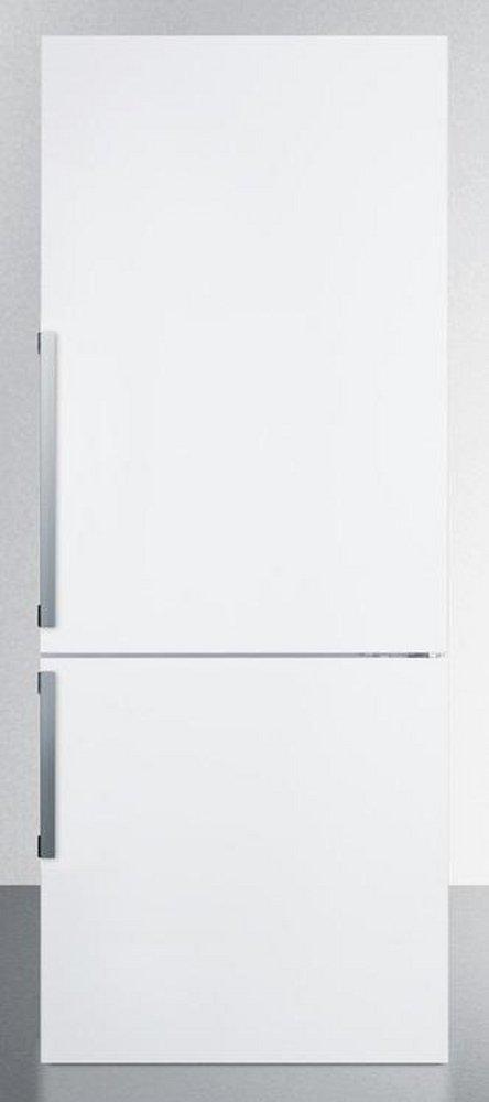 Summit Appliance White 27-1/4 in. 11.7 cu. ft. Bottom Mount Freezer and Counter Depth Refrigerator 