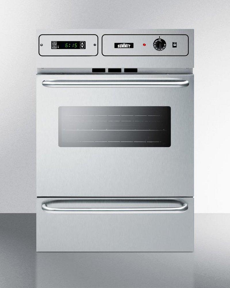 Summit Appliance Stainless Steel 24 in. 2.92 cu. ft. Single Oven 