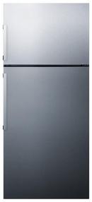 Summit Appliance Stainless Steel/Platinum 27-63/100 in. 9.67 cu. ft. Top Mount Freezer Refrigerator 