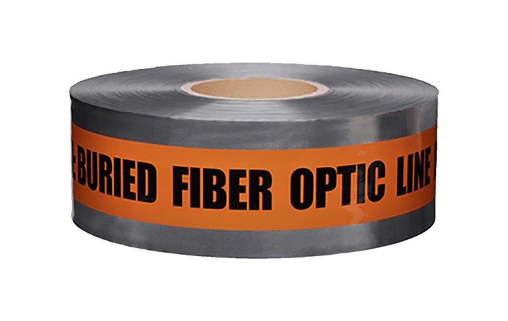 Presco Orange 3 in. CAUTION BURIED FIBER OPTIC LINE Underground Detectable Tape in Orange 