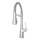 Single Handle Pull Down Kitchen Faucet in Stainless Steel