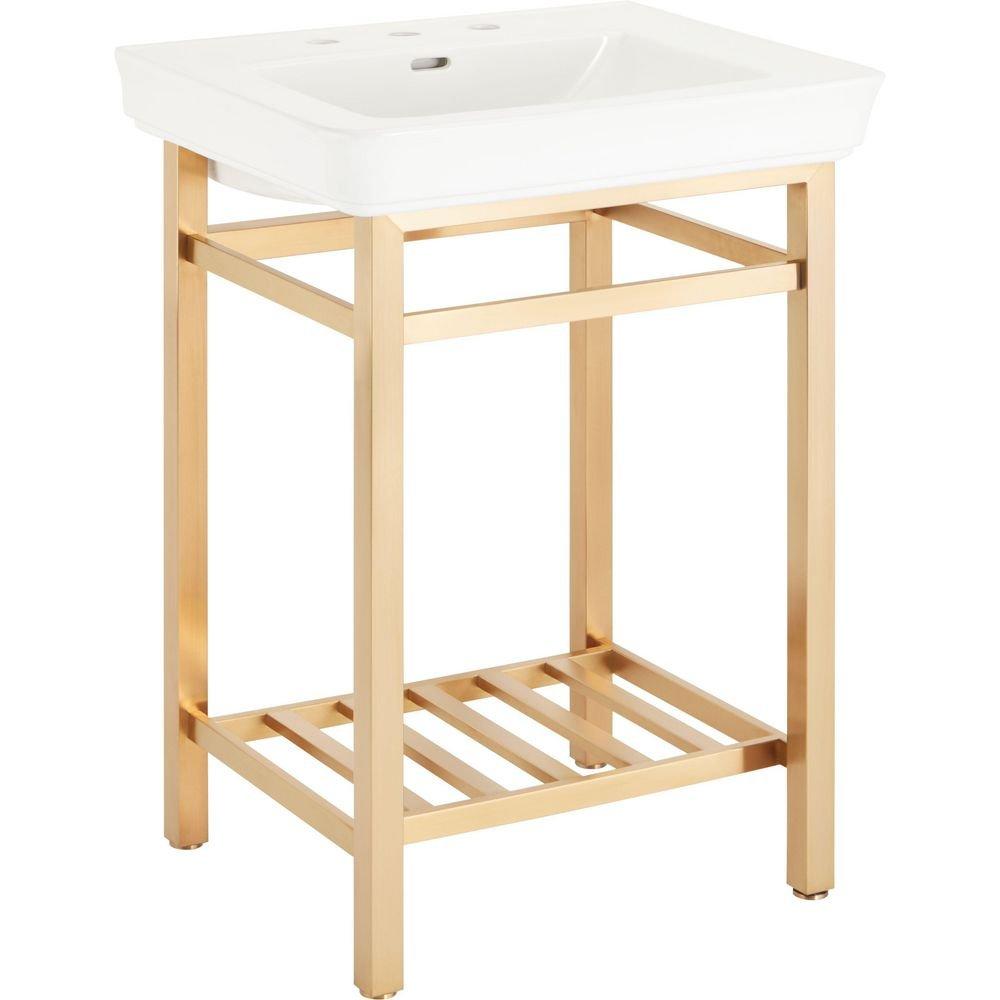 Signature Hardware Chrome Console Leg 