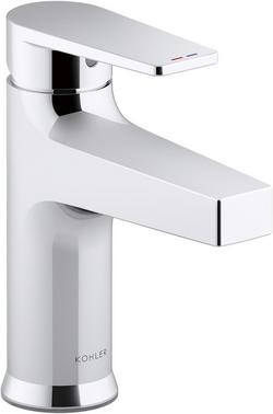 Single Handle Monoblock Bathroom Sink Faucet in Polished Chrome