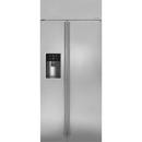 Monogram&reg; Stainless Steel 36 in. 20.23 cu. ft. Side-by-Side Refrigerator 